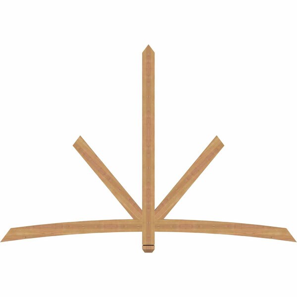 Ekena Millwork Alberta Smooth Timber Gable Bracket, Western Red Cedar, 84"W x 56"H x 1 1/2"D x 3 1/2"F, 16/12 Pitch GBW084X56X0204ALB00SWR - main